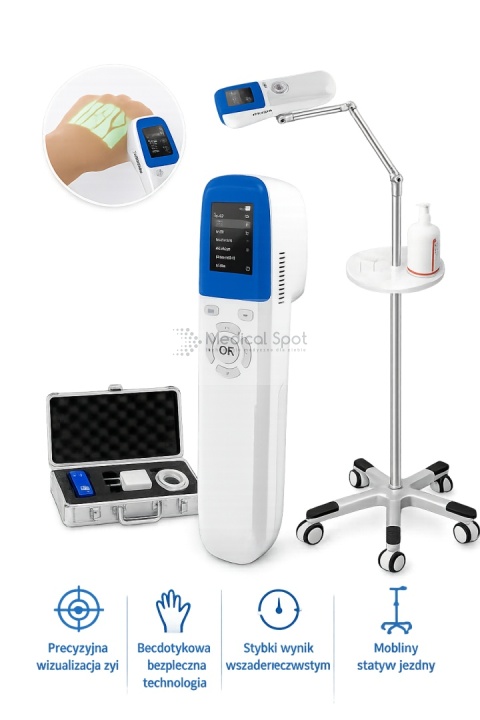 Skaner żył powierzchniowych Vein Finder Q 600MS. Stojak mobilny w zestawie.